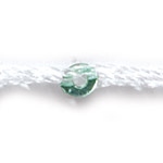 PAILLETTE VERDE LUCIDA SU FILO BCO 300 MT